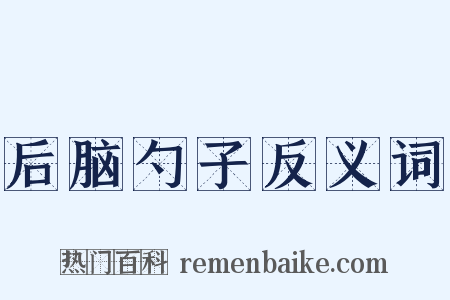 后脑勺子反义词是什么意思的图片
